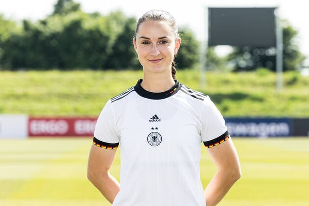 Frauen Nationalmannschaft Media Day; 16.06.2022 Sara Daebritz Frauen Nationalmannschaft Media Day, Herzogenaurach, Adi-Dassler Stadion Copyright: xBEAUTIFULxSPORTS Wunderlx