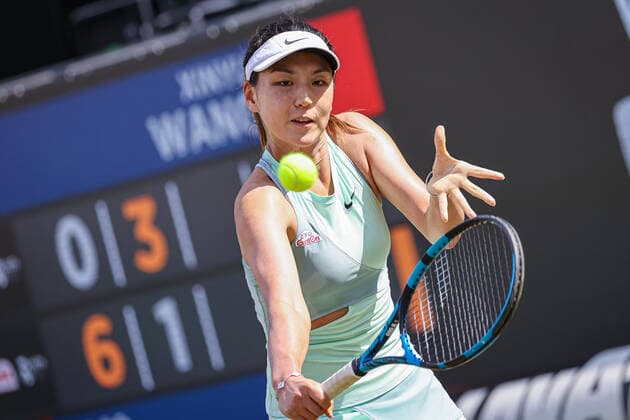 Xinyu WANG CHN, bett1open WTA, Tennis Damen 500, Berlin, LTTC Rot-Weiß , 16.06.2022, Copyright: xClaudioxGärtnerx