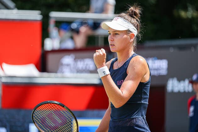 Veronika KUDERMETOVA - jubelt, bett1open WTA, Tennis Damen 500, Berlin, LTTC Rot-Weiß , 17.06.2022, Copyright: xClaudioxGärtnerx