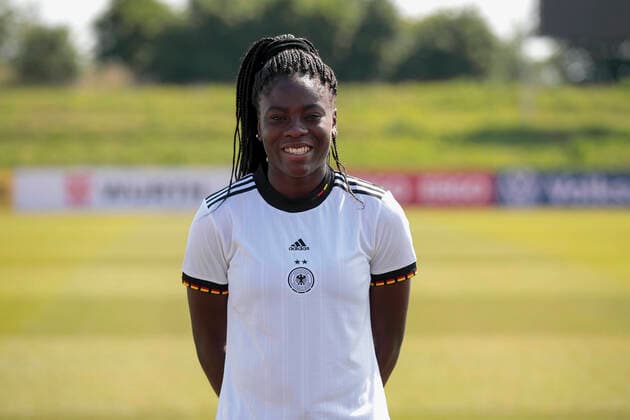 16.06.2022, Mediaday beim DFB-Team der Frauen, Deutschland, Herzogenaurach, Adi-Dassler-Sportplatz, Im Bild: Nicole Anyomi DFL REGULATIONS PROHIBIT ANY USE OF PHOTOGRAPHS AS IMAGE SEQUENCES AND OR QUASI-VIDEO. Copyright: HMBxMedia xJulienxBecker