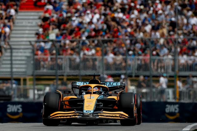 3 Daniel Ricciardo (AUS, McLaren F1 Team), F1 Grand Prix of Canada at Circuit Gilles-Villeneuve on June 17, 2022 in Montreal, Canada. (Photo by HOCH ZWEI) Montreal Canada