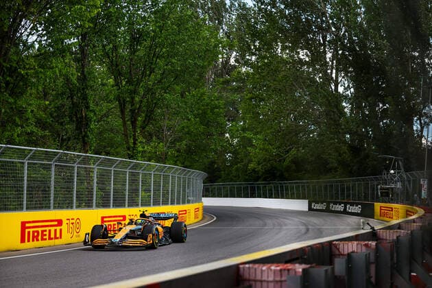 04 NORRIS Lando (gbr), McLaren F1 Team MCL36, action during the Formula 1 AWS Grand Prix du Canada 2022, 9th round of the 2022 FIA Formula One World Championship, WM, Weltmeisterschaft on the Circuit Gilles Villeneuve, from June 17 to 19, 2022 in Montreal, Canada - F1 - CANADIAN GRAND PRIX 2022 DPPI Panoramic  20220617_G00D0206