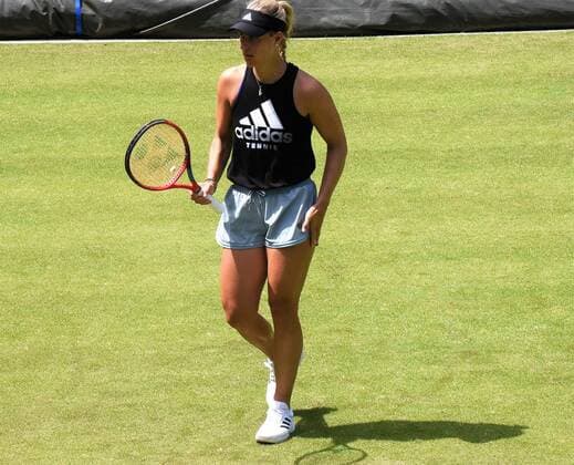 18.06.2022 Bad Homburg vor der Höhe, Kurpark WTA, Tennis Damen 250 Bad Homburg Open Tennisprofi Angelique Kerber beim Training im Centre Court emspor, DFL regulations prohibit any use of photographs as image sequences and or quasi-video