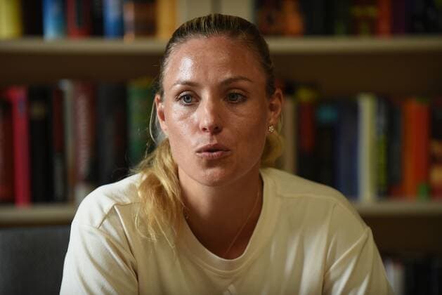 18.06.2022 Bad Homburg vor der Höhe, Kurpark WTA, Tennis Damen 250 Bad Homburg Open Tennisprofi Angelique Kerber bei der Pressekonferenz emspor, DFL regulations prohibit any use of photographs as image sequences and or quasi-video