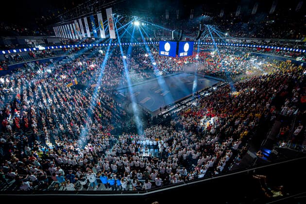 Koeln, Deutschland 18. Juni 2022: Handball EHF CL Final4 - 21 22 - Halbfinale - THW Kiel vs. Barca Übersicht Lanxess Arena Koeln Lanxess Arena Nordrhein-Westfalen Deutschland