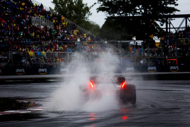 63 RUSSELL George (gbr), Mercedes AMG F1 Team W13, action during the Formula 1 AWS Grand Prix du Canada 2022, 9th round of the 2022 FIA Formula One World Championship, WM, Weltmeisterschaft on the Circuit Gilles Villeneuve, from June 17 to 19, 2022 in Montreal, Canada - F1 - CANADIAN GRAND PRIX 2022 DPPI Panoramic  20220618_F12022GP09CAN_JK21788