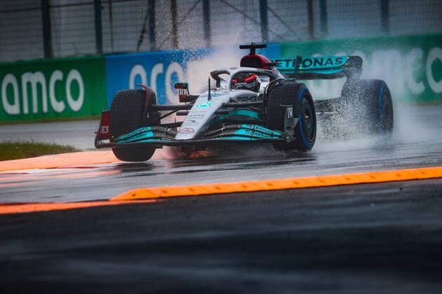 63 RUSSELL George (gbr), Mercedes AMG F1 Team W13, action during the Formula 1 AWS Grand Prix du Canada 2022, 9th round of the 2022 FIA Formula One World Championship, WM, Weltmeisterschaft on the Circuit Gilles Villeneuve, from June 17 to 19, 2022 in Montreal, Canada - F1 - CANADIAN GRAND PRIX 2022 DPPI Panoramic  00122022__V2_4017