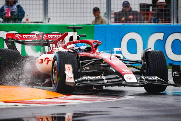 rain, pluie, 77 BOTTAS Valtteri (fin), Alfa Romeo F1 Team ORLEN C42, action during the Formula 1 AWS Grand Prix du Canada 2022, 9th round of the 2022 FIA Formula One World Championship, WM, Weltmeisterschaft on the Circuit Gilles Villeneuve, from June 17 to 19, 2022 in Montreal, Canada - F1 - CANADIAN GRAND PRIX 2022 DPPI Panoramic  00122022__V2_4981