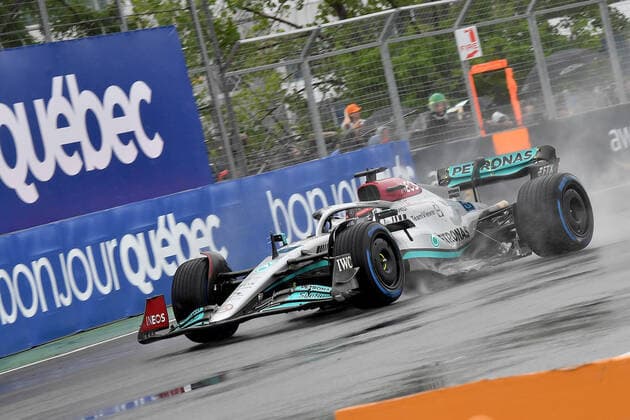 FORMULA 1 AWS GRAND PRIX DU CANADA 2022 18.06.2022, Circuit Gilles-Villeneuve, Montreal, FORMULA 1 AWS GRAND PRIX DU CANADA 2022 , im Bild George Russell (GBR), Mercedes-AMG Petronas Formula One Team