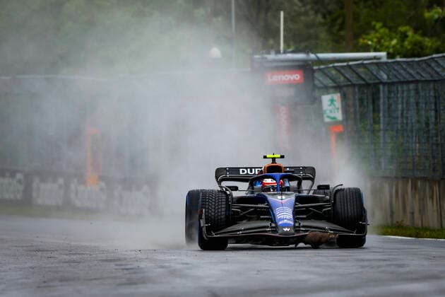 Formel 1, GP Kanada in Montreal, Nicholas Latifi überfährt Murmeltier 6 Nicholas Latifi (CAN, Williams Racing) hits a groundhog, F1 Grand Prix of Canada at Circuit Gilles-Villeneuve on June 18, 2022 in Montreal, Canada. (Photo by HOCH ZWEI) Montreal Canada