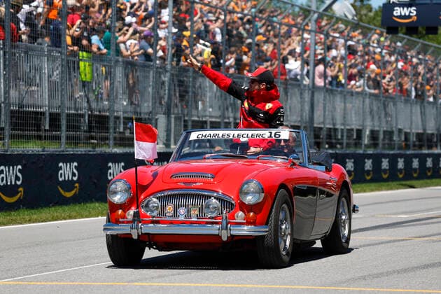 16 Charles Leclerc (MCO, Scuderia Ferrari), F1 Grand Prix of Canada at Circuit Gilles-Villeneuve on June 19, 2022 in Montreal, Canada. (Photo by HOCH ZWEI) Montreal Canada