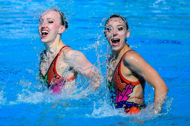 Sport Themen der Woche KW24 BOJER Marlene, ZIMMER Michelle GER Duet Technical Final Artistic Swimming FINA 19th World Championships Budapest 2022 Budapest, Alfred Hajos Complex 19 06 22 Photo Andrea Masini Deepbluemedia Insidefoto Duet AndreaXMasini