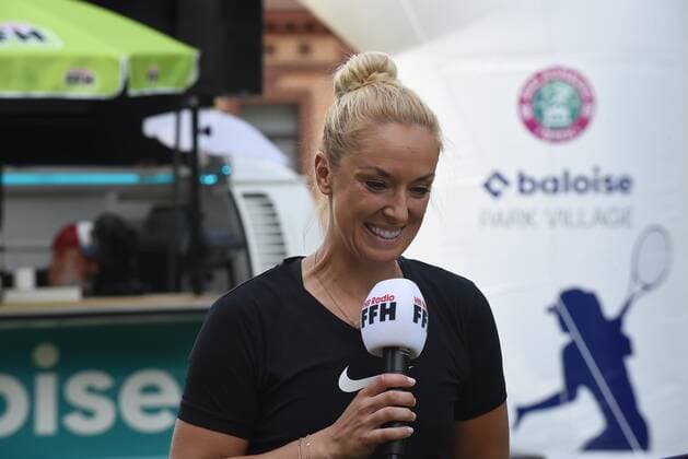 19.06.2022 Bad Homburg vor der Höhe, Kurpark WTA, Tennis Damen 250 Bad Homburg Open - Impressionen ehemalige Wimbledon-Finalistin Sabine Lisicki im FFHInterview emspor, DFL regulations prohibit any use of photographs as image sequences and or quasi-video