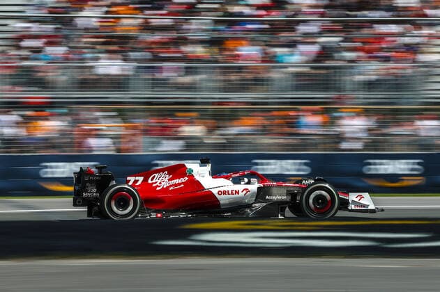 77 BOTTAS Valtteri (fin), Alfa Romeo F1 Team ORLEN C42, action during the Formula 1 AWS Grand Prix du Canada 2022, 9th round of the 2022 FIA Formula One World Championship, WM, Weltmeisterschaft on the Circuit Gilles Villeneuve, from June 17 to 19, 2022 in Montreal, Canada - F1 - CANADIAN GRAND PRIX 2022 - RACE DPPI Panoramic  G00D4555