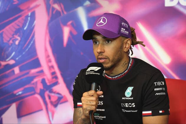 HAMILTON Lewis (gbr), Mercedes AMG F1 Team W13, portrait press conference, PK, Pressekonferenz during the Formula 1 AWS Grand Prix du Canada 2022, 9th round of the 2022 FIA Formula One World Championship, WM, Weltmeisterschaft on the Circuit Gilles Villeneuve, from June 17 to 19, 2022 in Montreal, Canada - F1 - CANADIAN GRAND PRIX 2022 - RACE DPPI Panoramic G00D4978