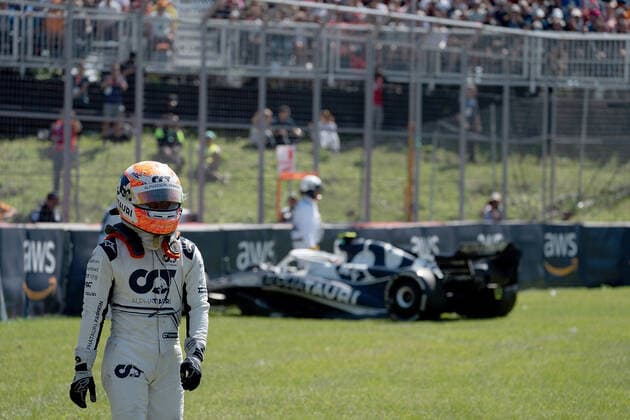 FORMULA 1 AWS GRAND PRIX DU CANADA 2022 19.06.2022, Circuit Gilles-Villeneuve, Montreal, FORMULA 1 AWS GRAND PRIX DU CANADA 2022 , im Bild Ausfall von Yuki Tsunoda (JPN), Scuderia AlphaTauri