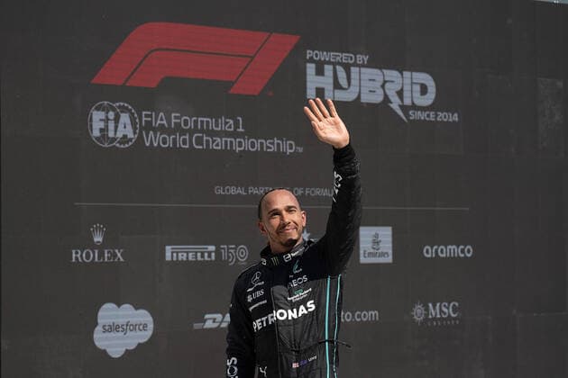 FORMULA 1 AWS GRAND PRIX DU CANADA 2022 19.06.2022, Circuit Gilles-Villeneuve, Montreal, FORMULA 1 AWS GRAND PRIX DU CANADA 2022 , im Bild 3.Platz für Lewis Hamilton (GBR), Mercedes-AMG Petronas Formula One Team