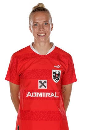 WOMEN SOCCER - OEFB ladies, team photo shoot VIENNA,AUSTRIA,17.JUN.22 - WOMEN SOCCER - OEFB, Oesterreichischer Fussball-Bund, team photoshooting, ladies. Image shows Celina Degen (AUT).  GEPAxpictures xWalterxLuger