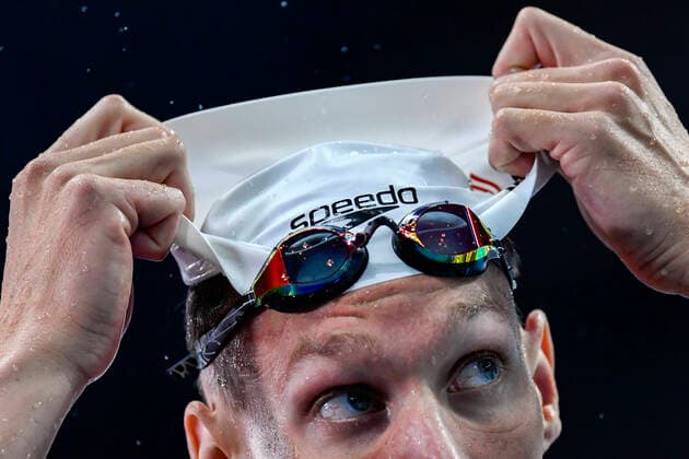 Sport Themen der Woche KW25 Sport Bilder des Tages Caeleb Dressel of United States reacts after compete in the 100m Freestyle Men Heats during the FINA 19th World Championships at Duna Arena in Budapest (Hungary), June 21th, 2022. Caeleb Dressel placed second. Photo Andrea Staccioli Deepbluemedia Insidefoto andreaxstaccioli