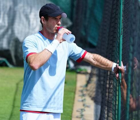 Mandatory Credit: Photo by Javier Garcia Shutterstock (12994278c) Andy Murray training Wimbledon Tennis Championship Practice and Previews, The All England Lawn Tennis and Croquet Club, London, UK - 21 Jun 2022 Wimbledon Tennis Championship Practice and Previews, The All England Lawn Tennis and Croquet Club, London, UK - 21 Jun 2022  Copyright: xJavierxGarcia Shutterstockx 12994278c