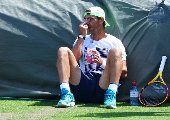 Mandatory Credit: Photo by Javier Garcia Shutterstock (12994278n) Rafael Nadal Wimbledon Tennis Championship Practice and Previews, The All England Lawn Tennis and Croquet Club, London, UK - 21 Jun 2022 Wimbledon Tennis Championship Practice and Previews, The All England Lawn Tennis and Croquet Club, London, UK - 21 Jun 2022  Copyright: xJavierxGarcia Shutterstockx 12994278n