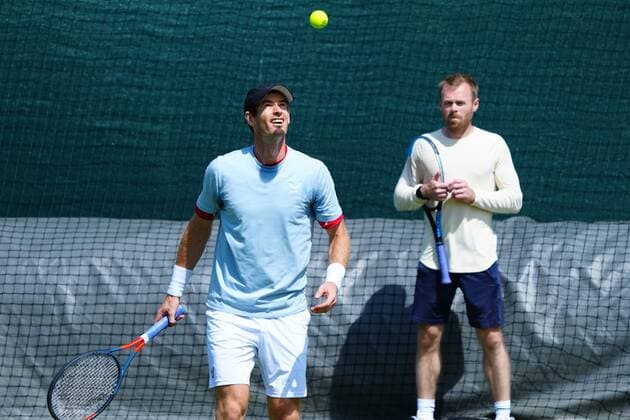 Mandatory Credit: Photo by Javier Garcia Shutterstock (12994278aq) Andy Murray training Wimbledon Tennis Championship Practice and Previews, The All England Lawn Tennis and Croquet Club, London, UK - 21 Jun 2022 Wimbledon Tennis Championship Practice and Previews, The All England Lawn Tennis and Croquet Club, London, UK - 21 Jun 2022  Copyright: xJavierxGarcia Shutterstockx 12994278aq