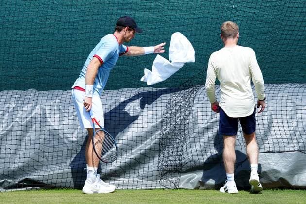 Mandatory Credit: Photo by Javier Garcia Shutterstock (12994278dw) Andy Murray training Wimbledon Tennis Championship Practice and Previews, The All England Lawn Tennis and Croquet Club, London, UK - 21 Jun 2022 Wimbledon Tennis Championship Practice and Previews, The All England Lawn Tennis and Croquet Club, London, UK - 21 Jun 2022  Copyright: xJavierxGarcia Shutterstockx 12994278dw