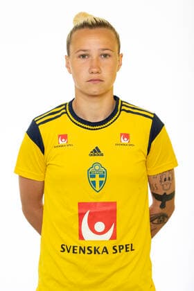 220621 Marika Bergman Lundin poserar för ett porträtt under en fotografering med det svenska U23-damlandslaget i fotboll den 21 juni 2022 i Helsingborg. Copyright: MATHILDAxAHLBERG BB220621BB126