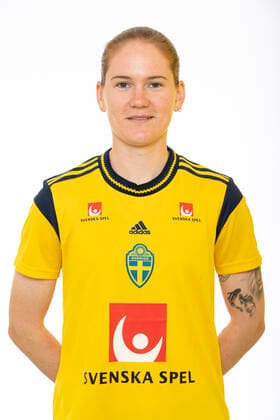 220621 Linn Vickius poserar för ett porträtt under en fotografering med det svenska U23-damlandslaget i fotboll den 21 juni 2022 i Helsingborg. Copyright: MATHILDAxAHLBERG BB220621BB131