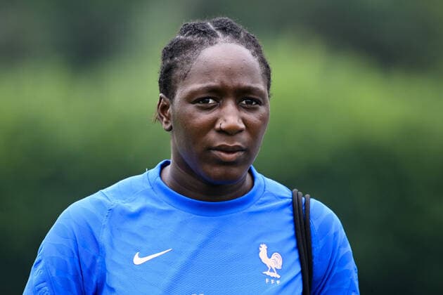 Hawa Cissoko ( 23 - France ) - FOOTBALL : Entrainement de l Equipe de France feminine - Clairefontaine - 21 06 2022 FedericoPestellini Panoramic 