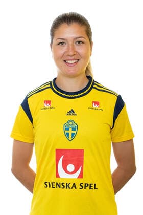 220621 Loreta Kullashi poserar för ett porträtt under en fotografering med det svenska U23-damlandslaget i fotboll den 21 juni 2022 i Helsingborg. Copyright: MATHILDAxAHLBERG BB220621BB246