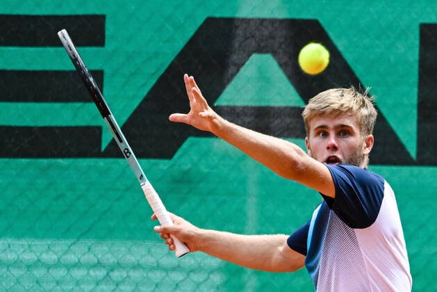22.06.2022, xpsx, Tennis ITF-Turnier beim TC Bruchköbel, v.l. Matthew William Donald (CZE) Bruchköbel Hessen Deutschland (DEU)