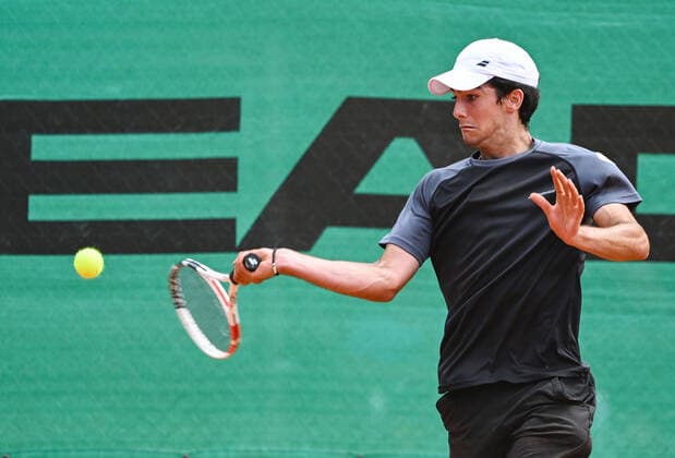 22.06.2022, xpsx, Tennis ITF-Turnier beim TC Bruchköbel, v.l. Taym Al Azmeh (GER) Bruchköbel Hessen Deutschland (DEU)