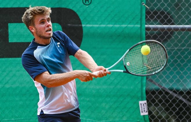 22.06.2022, xpsx, Tennis ITF-Turnier beim TC Bruchköbel, v.l. Matthew William Donald (CZE) Bruchköbel Hessen Deutschland (DEU)