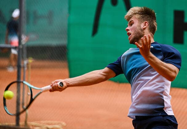 22.06.2022, xpsx, Tennis ITF-Turnier beim TC Bruchköbel, v.l. Matthew William Donald (CZE) Bruchköbel Hessen Deutschland (DEU)
