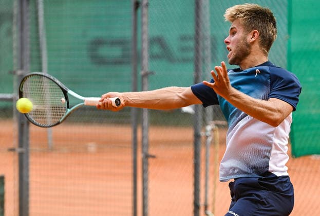 22.06.2022, xpsx, Tennis ITF-Turnier beim TC Bruchköbel, v.l. Matthew William Donald (CZE) Bruchköbel Hessen Deutschland (DEU)