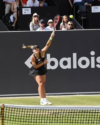 22.06.2022 Bad Homburg vor der Höhe, Kurpark, Tennis WTA, Tennis Damen 250 Bad Homburg Open Achtelfinale Lucia Bronzetti gegen Angelique Kerber Bild zeigt: Angelique Kerber emspor, DFL regulations prohibit any use of photographs as image sequences and or quasi-video