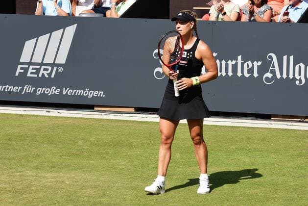 22.06.2022 Bad Homburg vor der Höhe, Kurpark, Tennis WTA, Tennis Damen 250 Bad Homburg Open Achtelfinale Lucia Bronzetti gegen Angelique Kerber Bild zeigt: Angelique Kerber emspor, DFL regulations prohibit any use of photographs as image sequences and or quasi-video