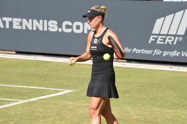 22.06.2022 Bad Homburg vor der Höhe, Kurpark, Tennis WTA, Tennis Damen 250 Bad Homburg Open Achtelfinale Lucia Bronzetti gegen Angelique Kerber Bild zeigt: Angelique Kerber emspor, DFL regulations prohibit any use of photographs as image sequences and or quasi-video