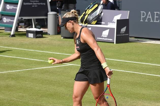 22.06.2022 Bad Homburg vor der Höhe, Kurpark, Tennis WTA, Tennis Damen 250 Bad Homburg Open Achtelfinale Lucia Bronzetti gegen Angelique Kerber Bild zeigt: Angelique Kerber emspor, DFL regulations prohibit any use of photographs as image sequences and or quasi-video