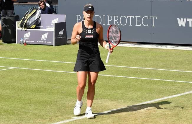 22.06.2022 Bad Homburg vor der Höhe, Kurpark, Tennis WTA, Tennis Damen 250 Bad Homburg Open Achtelfinale Lucia Bronzetti gegen Angelique Kerber Bild zeigt: Angelique Kerber emspor, DFL regulations prohibit any use of photographs as image sequences and or quasi-video