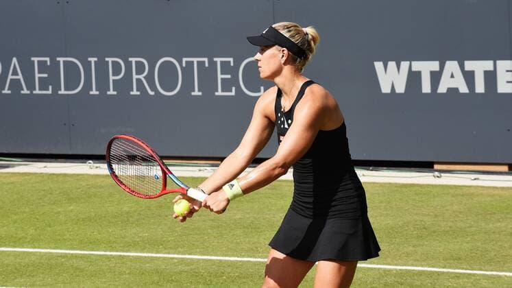 22.06.2022 Bad Homburg vor der Höhe, Kurpark, Tennis WTA, Tennis Damen 250 Bad Homburg Open Achtelfinale Lucia Bronzetti gegen Angelique Kerber Bild zeigt: Angelique Kerber emspor, DFL regulations prohibit any use of photographs as image sequences and or quasi-video