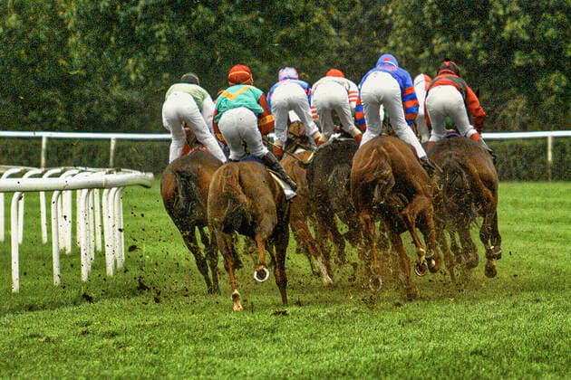 Pferderennbahn Neue Bult Hannover-Langenhagen - gesehen am 04.10.1998 Jockey s *** Racecourse Neue Bult Hannover Langenhagen seen on 04 10 1998 Jockey s