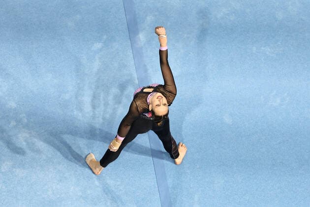 Sport Themen der Woche KW25 Sarah Voss, GER, during all-around of 2022 national artistic gymnastics championships at Die Finals in Berlin, 24 06 2022 ; *** Sarah Voss, GER, during all around of 2022 national artistic gymnastics championships at Die Finals in Berlin, 24 06 2022 