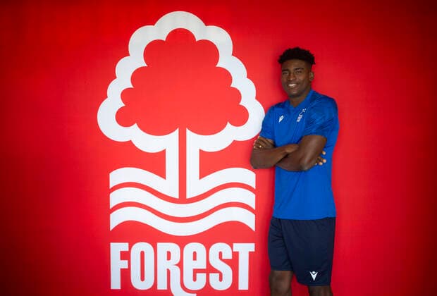 Sport Themen der Woche KW25 Taiwo Awoniyi signs for Nottingham Forest Taiwo Awoniyi signs for Nottingham Forest in a club record transfer from Union Berlin Nottingham City Ground Nottinghamshire United Kingdom Copyright: xRitchiexSumpter NewsxImagesx
