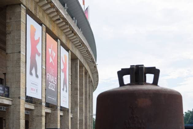 Sport Themen der Woche KW25 The Finals 2022 logo outside Olympiastadoin before the 2022 athletic German championship finals at Olympiastadion, Berlin. Sven Beyrich SPP  Copyright: xSvenxBeyrich SPPx SVEN BEYRICH_SPORTS PRESS PHOTO_165076
