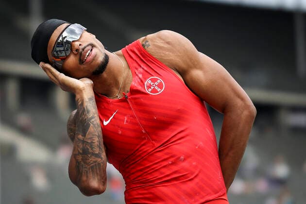 Sport Themen der Woche KW25 Sport Bilder des Tages Deutsche Leichtathletik-Meisterschaften; Berlin, 25.06.2022 Bo Kanda Lita Baehre (TSV Bayer 04 Leverkusen) wird Deutscher Meister im Stabhochsprung mit einer neuen persoenlichen Bestleistung von 4,90m; Deutsche Leichtathletik-Meisterschaften am 25.06.2022 im Olympiastadion, Berlin (Berlin) an Tag 1 (Vormittags-Session). *** German Athletics Championships Berlin, 25 06 2022 Bo Kanda Lita Baehre TSV Bayer 04 Leverkusen becomes German champion in pole vault with a new personal best of 4.90m German Athletics Championships on 25 06 2022 at the Olympic Stadium, Berlin Berlin on day 1 morning session Copyright: xBEAUTIFULxSPORTS AxelxKohringx