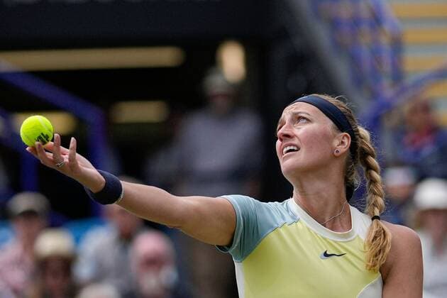 Mandatory Credit: Photo by Dave Shopland Shutterstock (12992820aq) Petra Kvitova in the Women s singles final Rothesay International Eastbourne, Tennis, Devonshire Park, Eastbourne, UK - 25 Jun 2022 Rothesay International Eastbourne, Tennis, Devonshire Park, Eastbourne, UK - 25 Jun 2022  Copyright: xDavexShopland Shutterstockx 12992820aq
