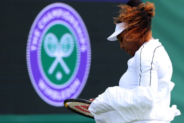 25th June 2022, All England Lawn Tennis and Croquet Club, London, England; Wimbledon Tennis tournament; Serena Williams during her practice session with Ons Jabeur  ActionPlus12402279 ShaunxBrooks