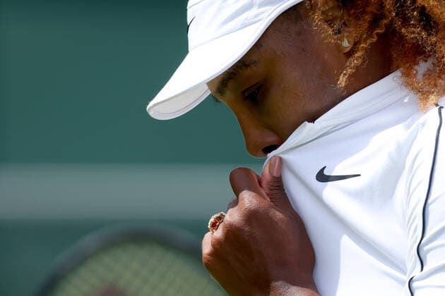 25th June 2022, All England Lawn Tennis and Croquet Club, London, England; Wimbledon Tennis tournament; Serena Williams during her practice session with Ons Jabeur  ActionPlus12402281 ShaunxBrooks